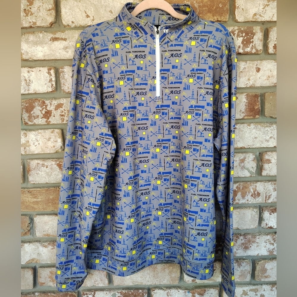 Fore Fathers AOS Spark Energy Fuel Tomorrow Men's Performance Quarter Zip Sz L